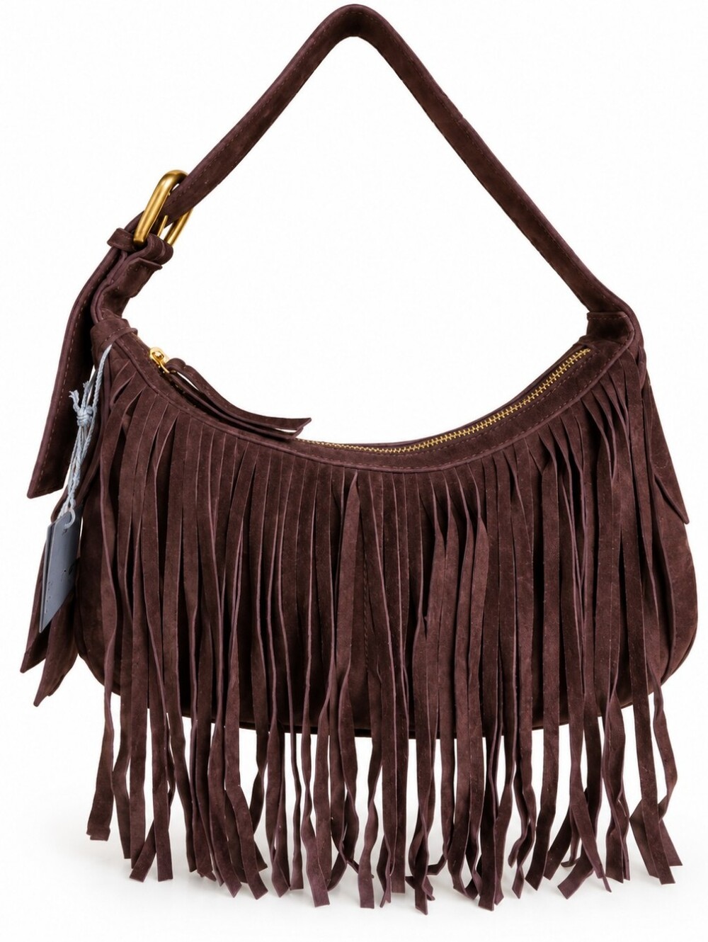 Haute Hippie - Chocolate Brown Suede Fringe Hobo Bag